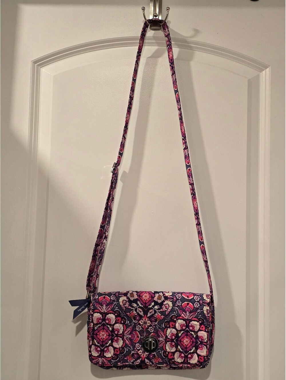 Vera Bradley Floral Quilted Crossbody Bag "Magenta Medallion" NWOT